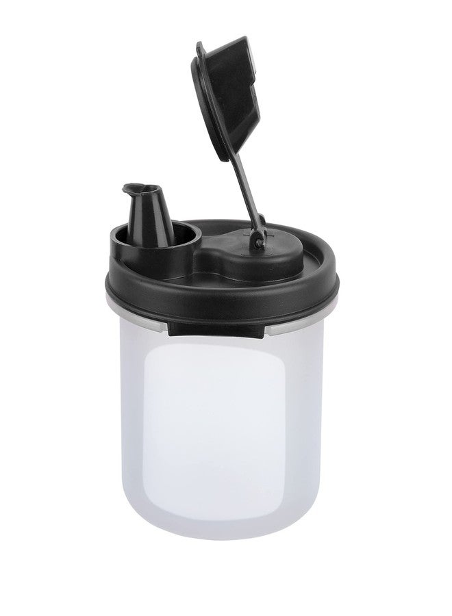 Cutting EDGE Air-Tight & Leak Proof Plastic Oil Pourer - for Vinegar, Sauces, Olive & Refined Oils, Easy Flow, BPA Free, Refrigerator Safe (Black) (Pack of 1, 250ML) - Image 5